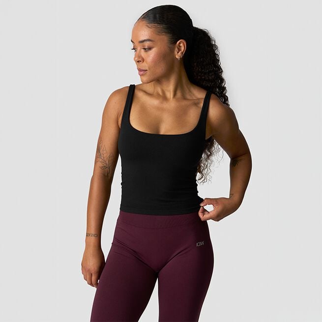Smooth Seamless 2-in-1 Tank, Black, L Smooth Seamless 2-i-1 Topp Svart