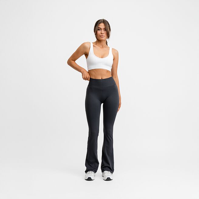 Seamless Flare Tights, Dark Grey, XS  Seamless Flare Treningstights Grå