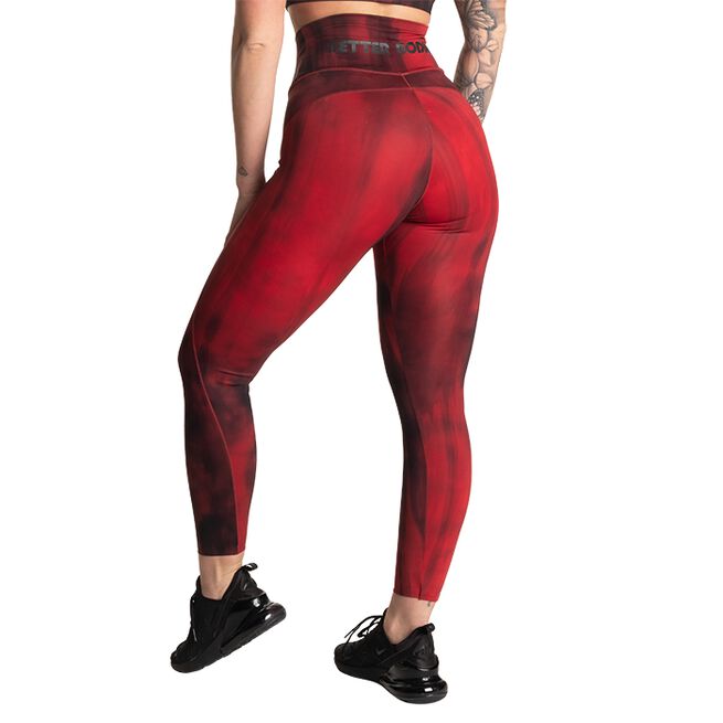 High Waist Leggings, Chili Red Grunge, XS  High Waist Leggings, Chili Red Grunge