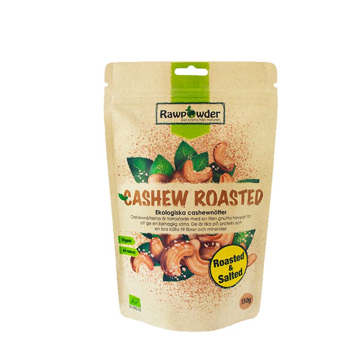 Cashewpulver Rawpowder Økologiske Cashewnøtter Stekt Og Saltet 350 g Cashew