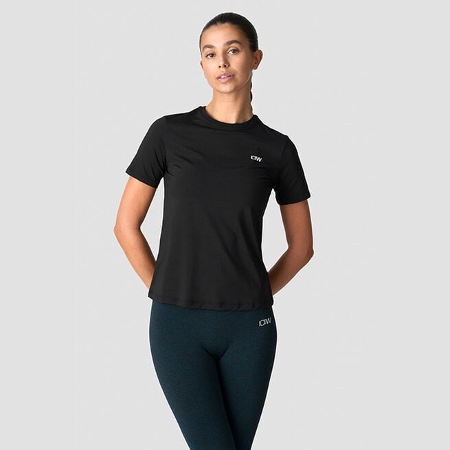 ICIW Training T-Shirt Wmn, Black Training T-Shirt High Neck Wmn, Black
