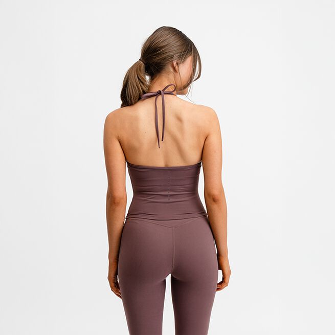 Butter Soft Halterneck Top, Dark Mauve, XS  Treningslinne Lyslilla