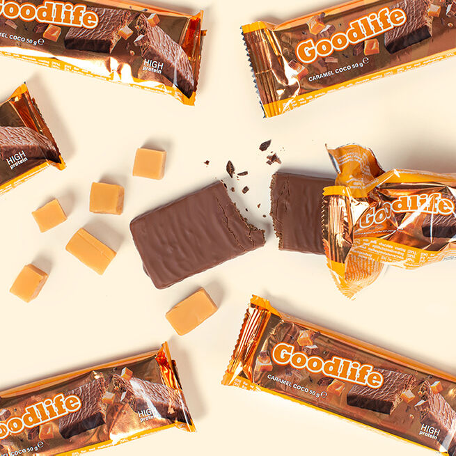15 x Goodlife, 50 g, Caramel Coco  15 x Proteinbar 50 g Caramel Coco