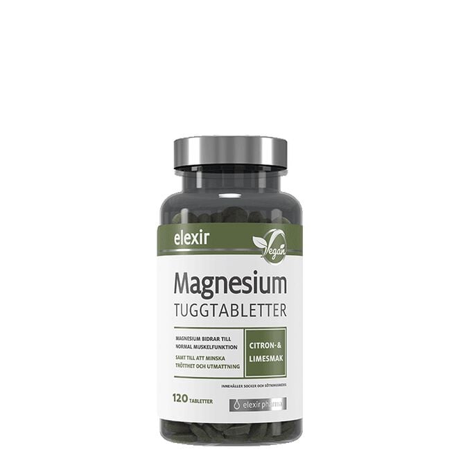 Magnesium Tuggtabletter 120 tabletter Magnesium 120 tyggetabletter sitronlime Citron/Lime