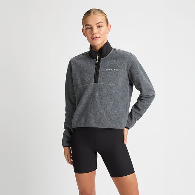 Thermal Half Zip Fleece, Grey Melange, XL Thermal Fleece Halvzip Grå