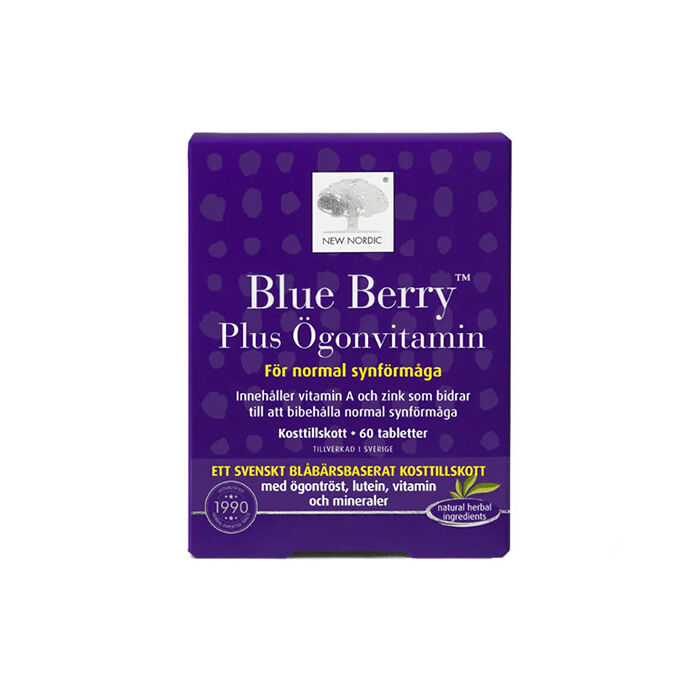 Blue Berry Plus &Oslash;jenvitamin 60 tabletter