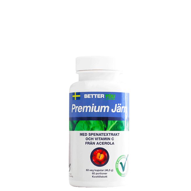 Premium Järn, 60 kaps Better You Premium Jern 60 kapsler