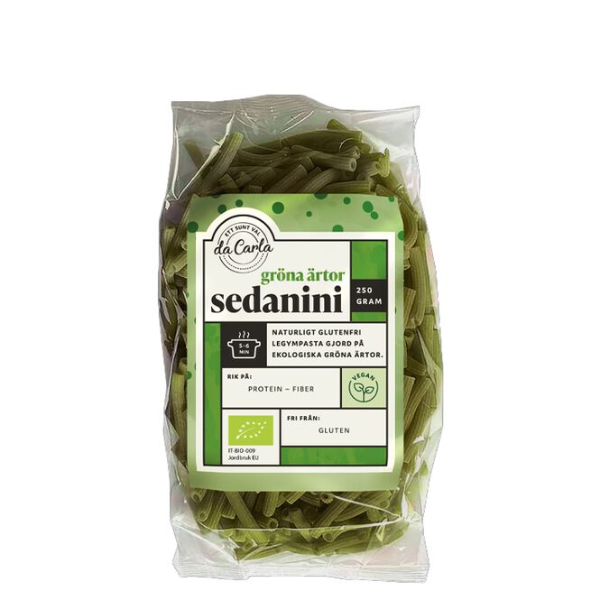 Da Carla Gröna Ärtor Ekologisk Sedanini 250 g Grønne Erter Økologisk Sedanini 250 g