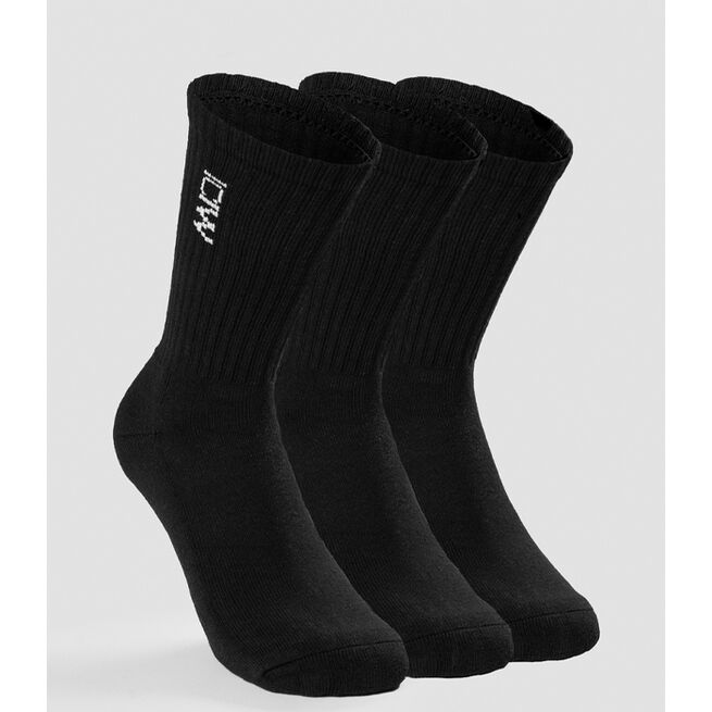 Training Socks 3-pack, Black, 35-38 Training Socks 3-pack, Black