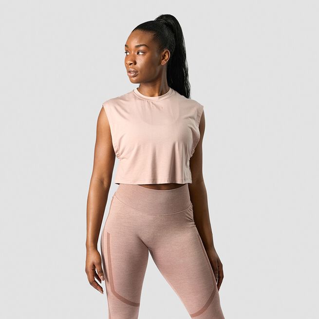 Rush Cropped Tank Top, Light Mauve, S Rush Cropped Tank Top, Light Mauve