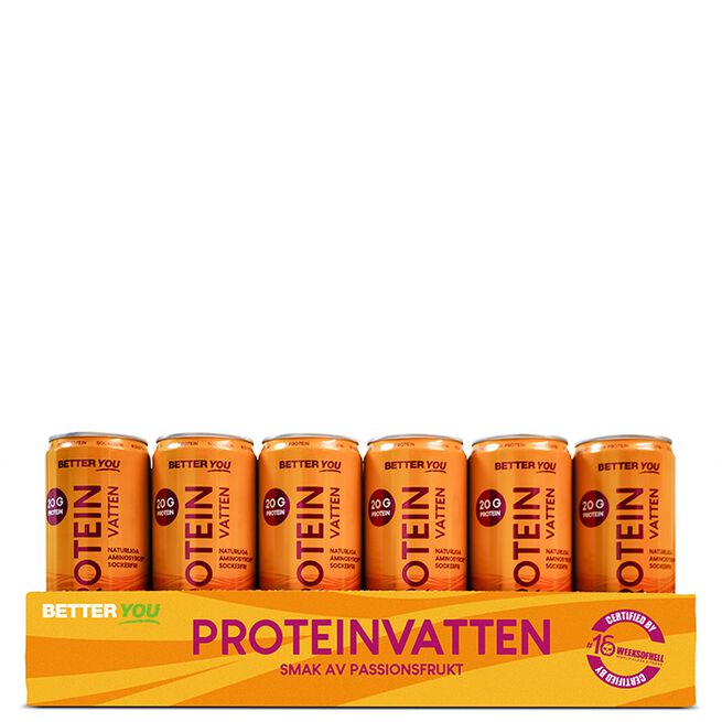 24 x Proteinvatten 330 ml Passionsfrukt 24 x Proteinvann Pasjonsfrukt 330 ml