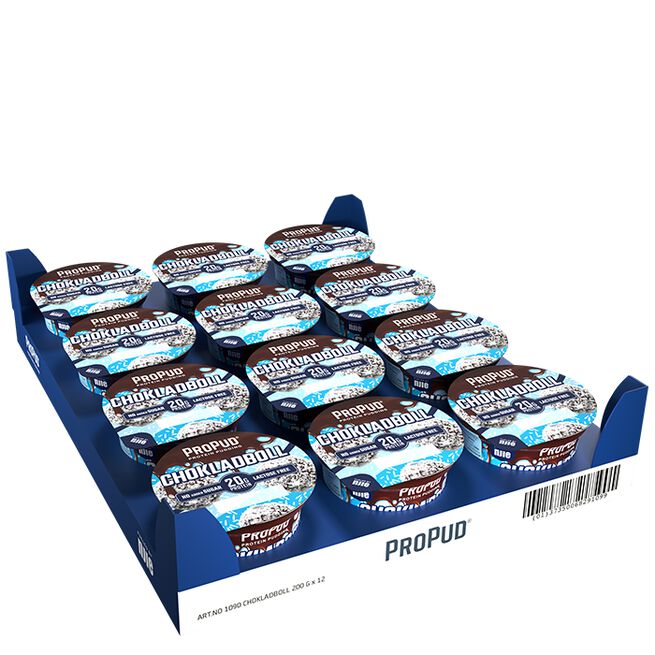 12 x ProPud, 200 g, Chokladboll 12 x ProPud Proteinpudding 200 g Chokladboll