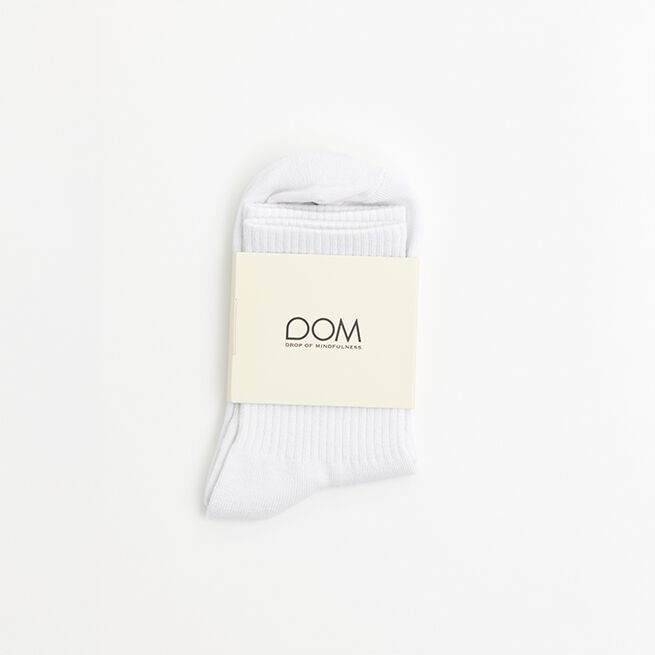 Dom Socks, White, 36-38  Dom Treningsstrømper Hvit