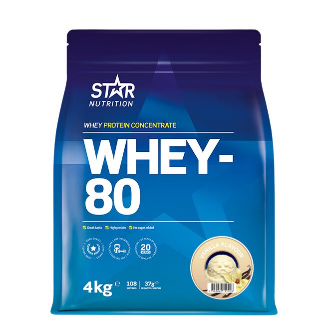 Star Nutrition Whey-80 4kg Whey-80 Myseprotein 4 kg Vanilj