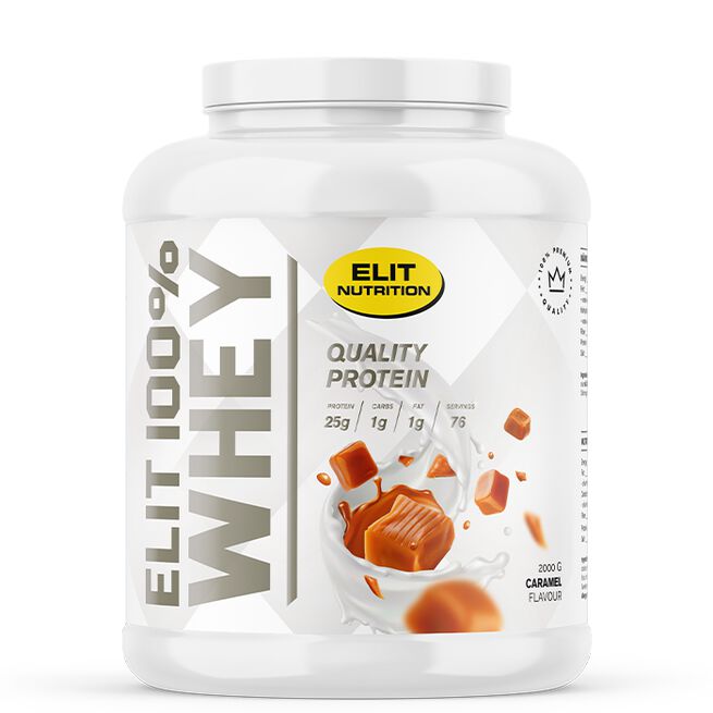 ELIT 100% Whey, 2000 g, Caramel ELIT 100% Whey Myseprotein 2000 g Caramel
