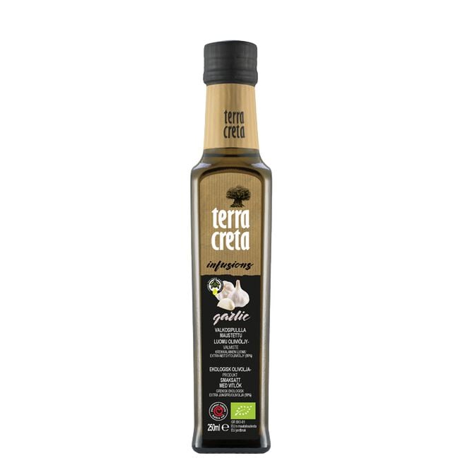 Ekologisk Extra Virgin Olivolja Vitlök 250 ml Økologisk Ekstra Jomfruolivenolje Hvitløk 250 ml