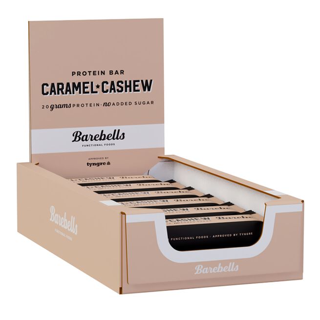 12 x Barebells Protein Bar, 55 g, Caramel and Cashew 12 x Barebells Proteinbar 55 g Caramel and Cashew
