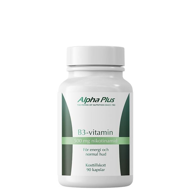 Alpha Plus B3 vitamin 90 kapslar Vitamin B3 90 kapsler