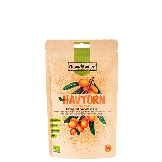 Havtornspulver ØKO, 125 g  Økologisk Havtornspulver 125 g