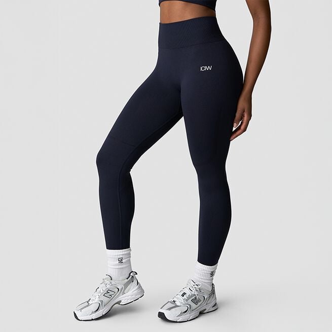 Divine Seamless Tights, Navy, L Seamless treningstights Marineblå