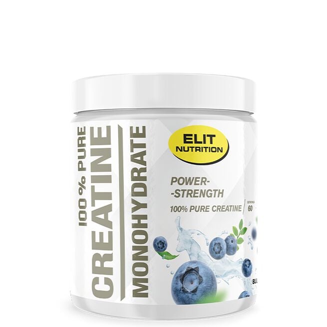 ELIT 100% Pure Creatine monohydrate, 300 g, Blueberry ELIT 100 % Pure Kreatin Monohydrat 300 g Blueberry