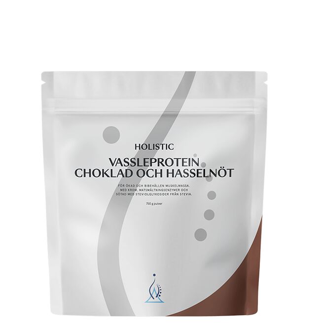 Vassleprotein choklad och hasselnöt 750 g Holistic Myseprotein 750 g Choklad & hasselnöt