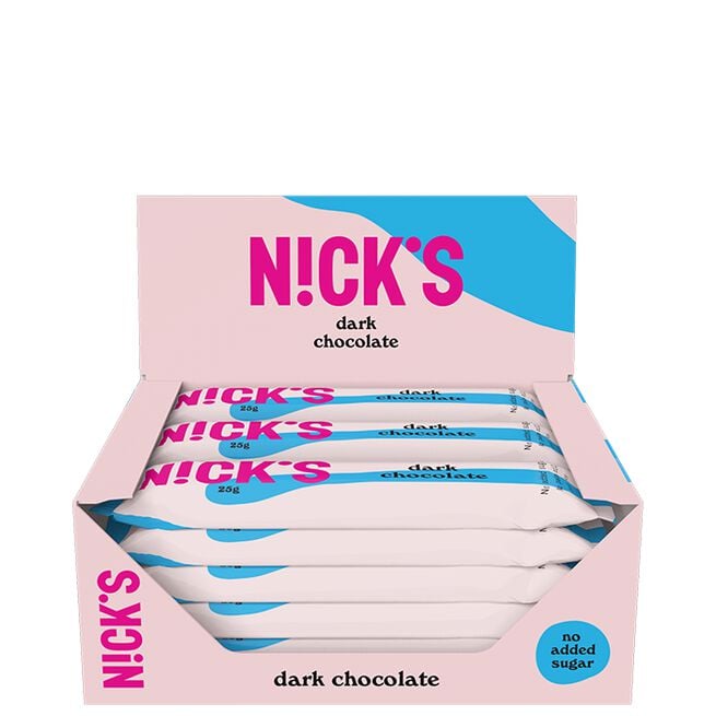 15 x NICKS Dark Chocolate 25 g 15 x NICKS Sjokoladebarer 25 g Dark Chocolate