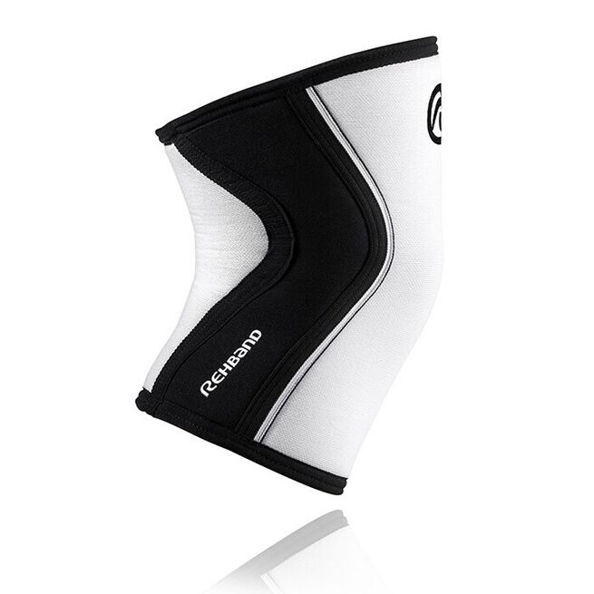 RX Knee Sleeve, 5mm, White/Black, M  RX Knestøtte 5mm Hvit/Svart