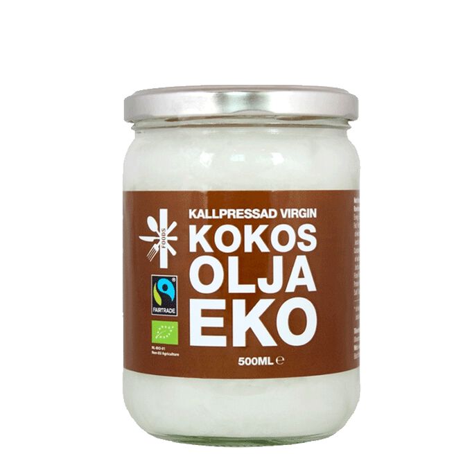 Kokosolja Kallpressad Virgin EKO & Fairtrade, 500 ml Kokosolje Extra Virgin, 450ml