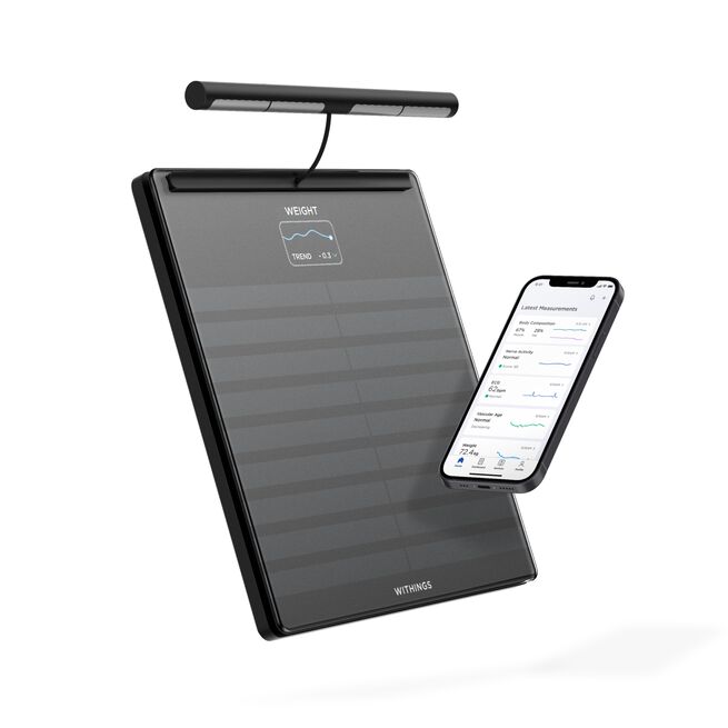 Withings Body Scan, Black  Body Scan Diagnostisk Personvekt Svart