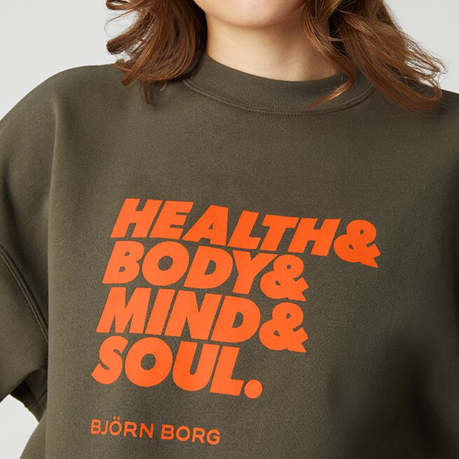 Björn Borg Studio Oversized Crew, Tamrac Studio Oversized Genser Green