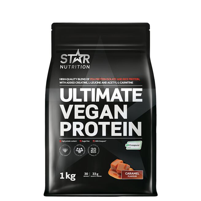 Ultimate Vegan Protein, Caramel, 1 kg Ultimate Vegan Protein 1 kg Caramel