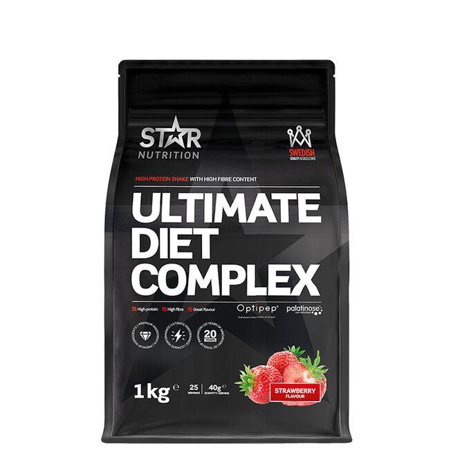 Star nutritio Ultimate Diet Complex strawberry jordgubb Ultimate Diet Complex Måltidserstatning 1 kg Strawberry