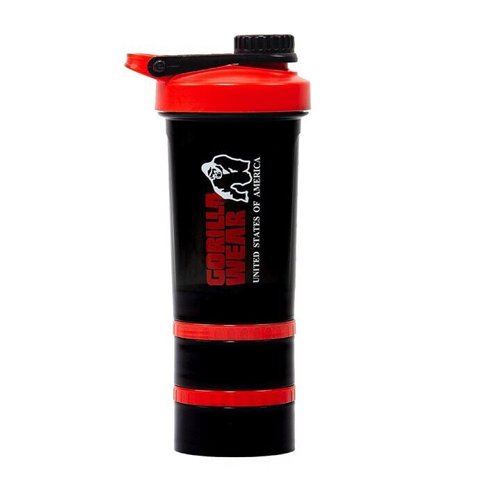Shaker 2 Go Svart/R&oslash;d 500 ml + 130 ml x 2