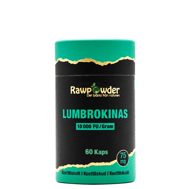 Rawpowder Lumbrokinas 75 mg 60 kapslar Lumbrokinase 75 mg 60 kapsler