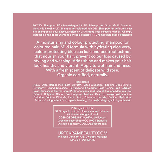 Color Preserve Shampoo Soft Wild Rose Organic, 500 ml