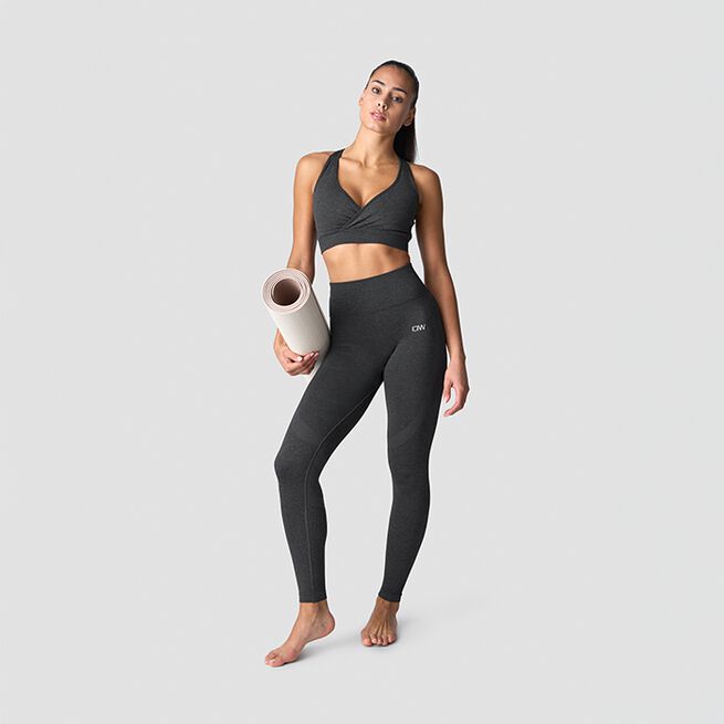 Soft Seamless Adjustable Sports Bra, Graphite Melange, L  Soft Seamless Justerbar Sports-BH Grå
