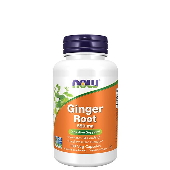 NOW Foods Ginger 550 mg 100 kapslar Ginger 550 mg 100 kapsler