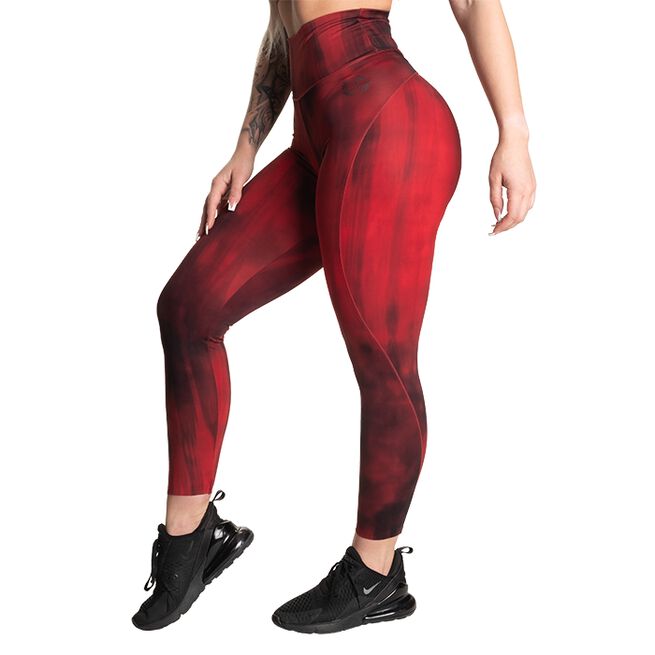 High Waist Leggings, Chili Red Grunge, XS  High Waist Leggings, Chili Red Grunge