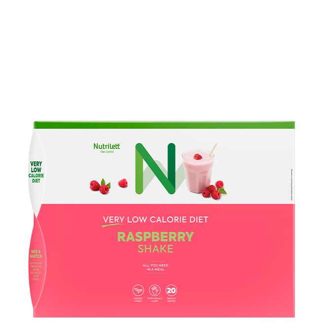 Måltidsersättning Hallon 20 pack  Måltidserstatning Shake 20-pakning Bringebær Hallon