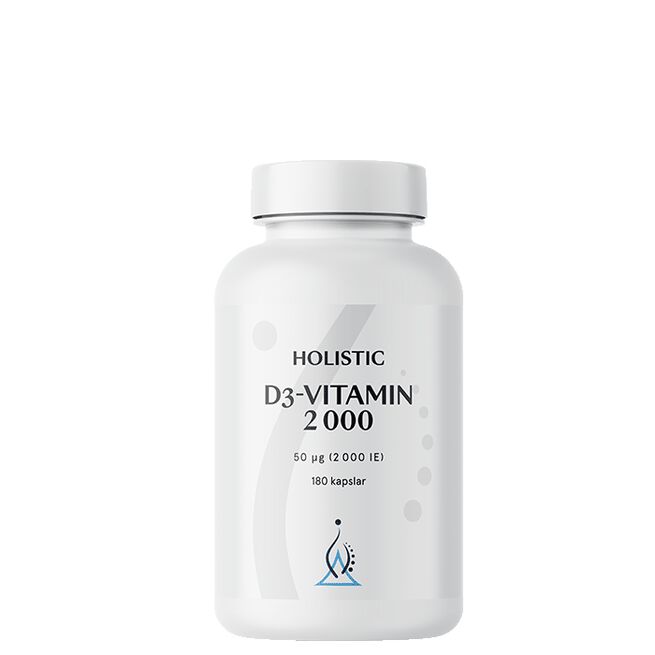 Holistic D3-vitamin 2000 IE 180 kapslar D3-vitamin 2000 IE 180 kapsler