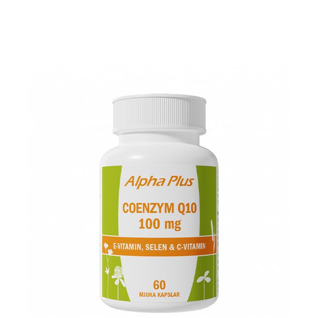 Alpha Plus Coenzym Q10 100mg, 60 mjuka kapslar Coenzym Q10 100mg, 60 myke kapsler