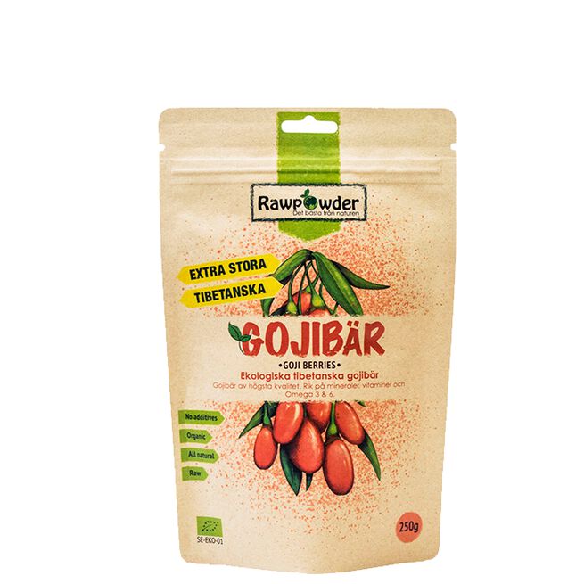 Tibetansk Goji Berries, 250 g Økologiske Tibetansk Gojibær 250 g