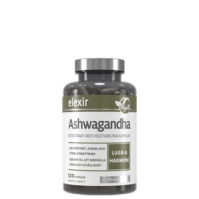 Ashwagandha, 120 veg kapslar Elexir Pharma Ashwagandha 120 kapsler