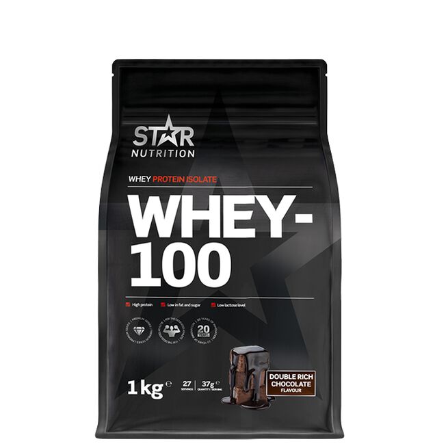 Whey-100 double rich chocolate Whey-100 Myseprotein 1 kg Double rich chocolate