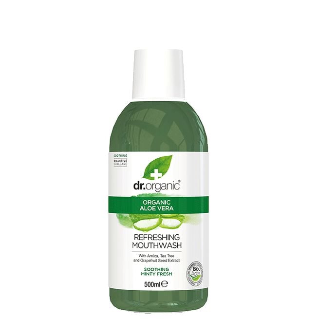 Aloe Vera Munskölj 500 ml Dr Organic Aloe Vera Mouthwash, 500 ml Aloe Vera