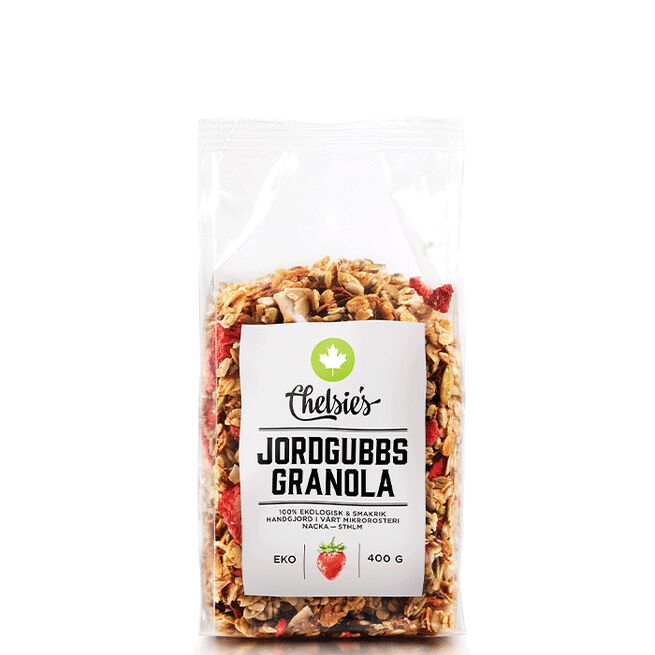 chelsies Organic Gourmet Products Granola Jordbær 400 g