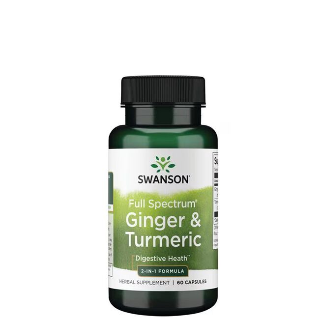 Full Spectrum Ginger & Turmeric 2-in-1 Formula 60 kapslar Full Spectrum Ginger & Turmeric 2-in-1 Formula 60 kapsler