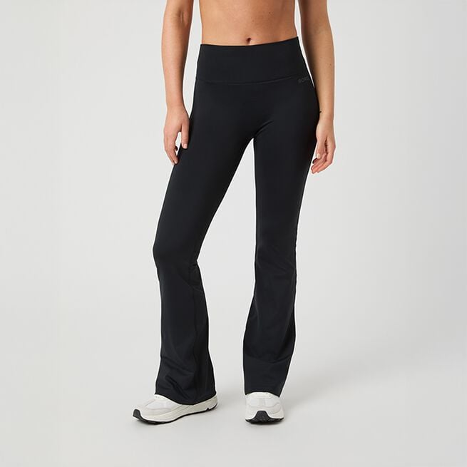 Borg Flare Tights, Black Beauty, L  Flare Tights Svart