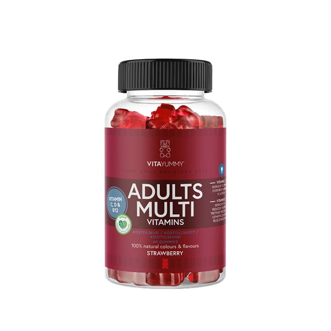 Multivitamin Vuxen Jordgubb 60 Gummies Multivitamin Voksen Jordbær 60 Gummies
